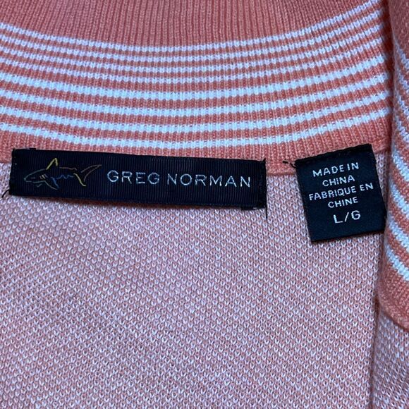 Greg Norman Play Dry Pullover 1/4 Zip Vest Golf salmon pink Men's size L - Picture 3 of 6